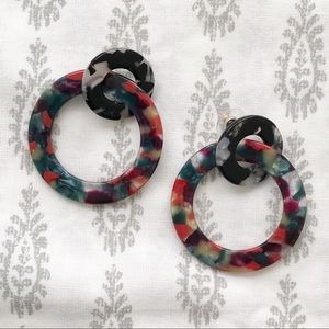 madewell acetate double hoop earrings